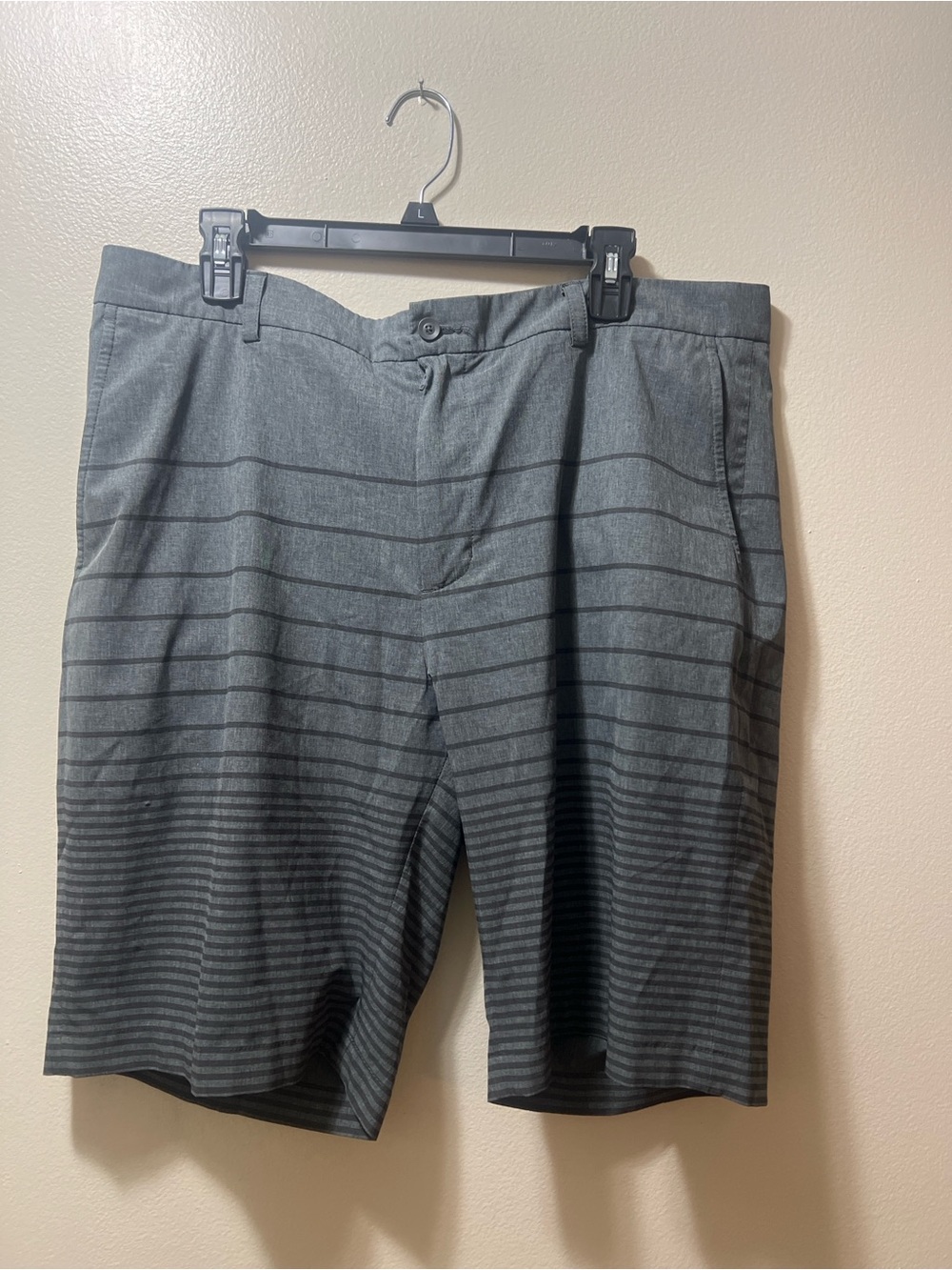 Slazenger Gray Striped Golf/Chino Shorts